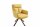 Chaise pivotante Jaune Noir en tissu Métal sans roulettes Rétro