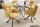 Chaise pivotante Jaune Noir en tissu Métal sans roulettes Rétro