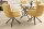 Chaise pivotante Jaune Noir en tissu Métal sans roulettes Rétro