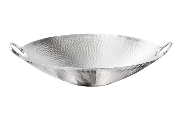 Coupe décorative martelée en argent Ø 50 cm travail manuel