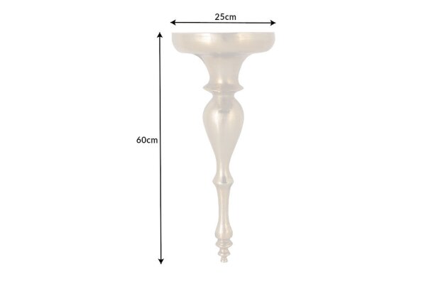 Étagère flottante en métal doré, hauteur 60 cm, fabrication artisanale baroque
