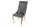 Chaise de salle à manger Gris Or Chesterfield baroque velours