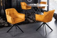 Chaise pivotante sans roulettes velours métal...