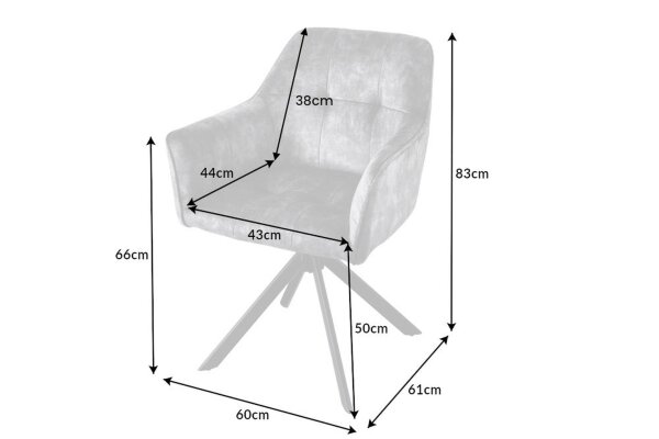 Chaise de bureau Vert Noir avec accoudoirs sans roulettes Velours Métal