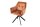Chaise pivotante velours métal sans roulettes avec accoudoirs marron noir