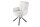 Chaise pivotante sans roulettes en métal bouclé blanc noir