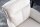 Chaise pivotante sans roulettes en métal bouclé blanc noir