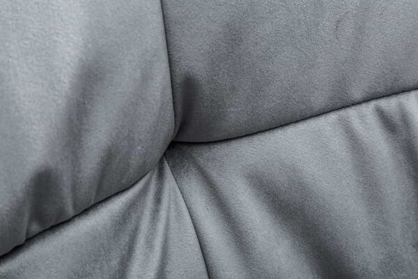 Chaise avec accoudoirs Gris Noir en velours Métal design moderne