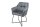 Chaise avec accoudoirs Gris Noir en velours Métal design moderne