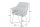 Chaise avec accoudoirs Gris Noir en velours Métal design moderne