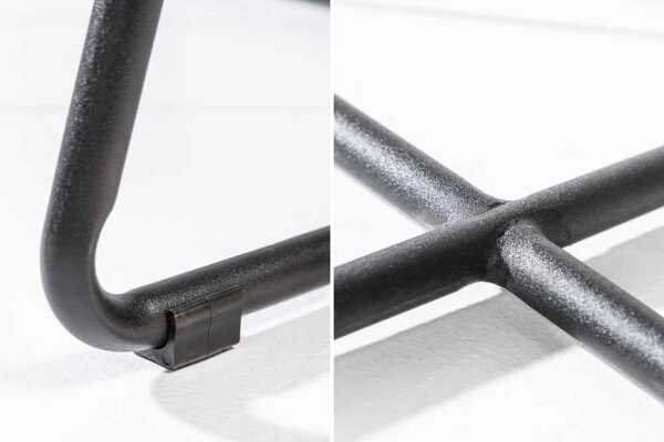 Chaise de salle à manger velours métal taupe noir avec accoudoirs
