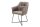Chaise de salle à manger velours métal taupe noir avec accoudoirs