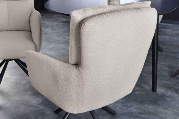 Chaise de bureau Gris noir en tissu métal avec accoudoir pivotant