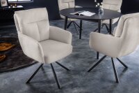Chaise de bureau Gris noir en tissu métal avec...