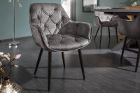 Chaise de salle à manger velours métal...