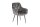 Chaise de salle à manger velours métal vert/gris noir Chesterfield