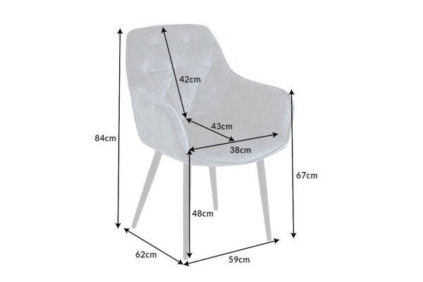 Chaise de salle à manger velours métal pétrole noir Chesterfield
