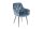 Chaise de salle à manger velours métal pétrole noir Chesterfield