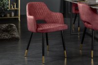 Chaise de salle à manger avec accoudoirs Rouge...
