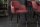 Chaise de salle à manger avec accoudoirs Rouge Noir Or Rétro Velours