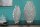 Set de 2 vases décoratifs artisanaux en métal argenté