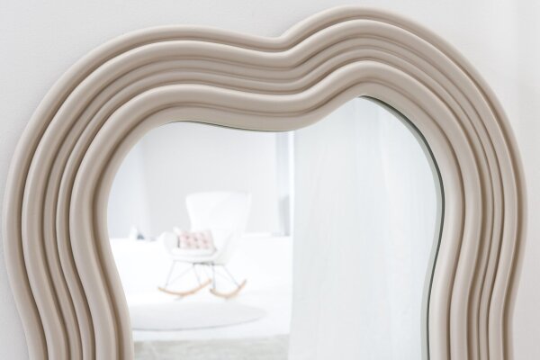 Miroir mural Moderne Greige H : 100 cm design asymétrique