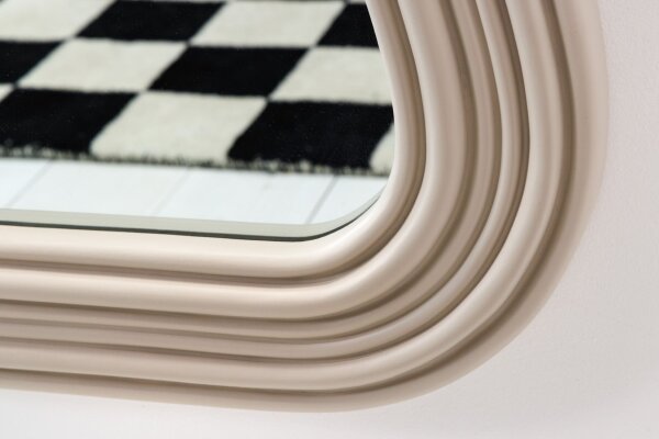 Miroir mural Moderne Greige H : 100 cm design asymétrique
