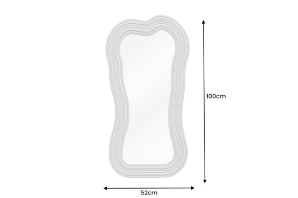 Miroir mural Moderne Greige H : 100 cm design asymétrique