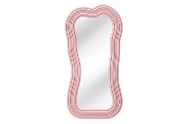 miroir mural rose H : 100 cm design asymétrique