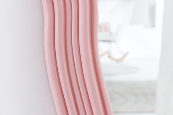 miroir mural rose H : 100 cm design asymétrique