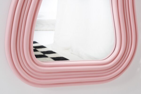 miroir mural rose H : 100 cm design asymétrique
