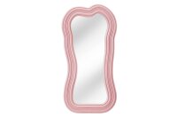 miroir mural rose H : 100 cm design asym&eacute;trique