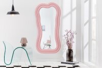 miroir mural rose H : 100 cm design asymétrique