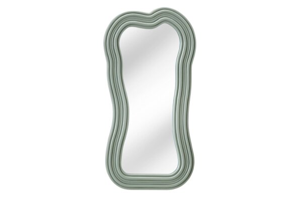 Grand miroir mural H : 100 cm cadre asymétrique vert