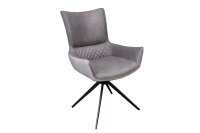 Chaise de bureau Gris Noir en tissu Métal...
