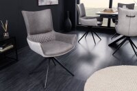 Chaise de bureau Gris Noir en tissu Métal...