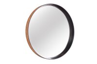 miroir mural en bois rond Ø 70 cm fait main noir...