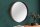 miroir mural en bois rond Ø 70 cm fait main noir nature