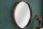 miroir mural en bois rond Ø 70 cm fait main noir nature