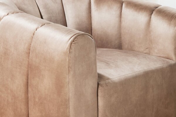 Fauteuil pivotant en velours gris avec accoudoirs design rétro