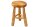 Tabouret en teck naturel L : 30 cm Trépied Campagne