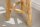 Tabouret en teck naturel L : 30 cm Trépied Campagne