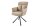 Chaise pivotante sans roulettes Greige Noir en tissu métal
