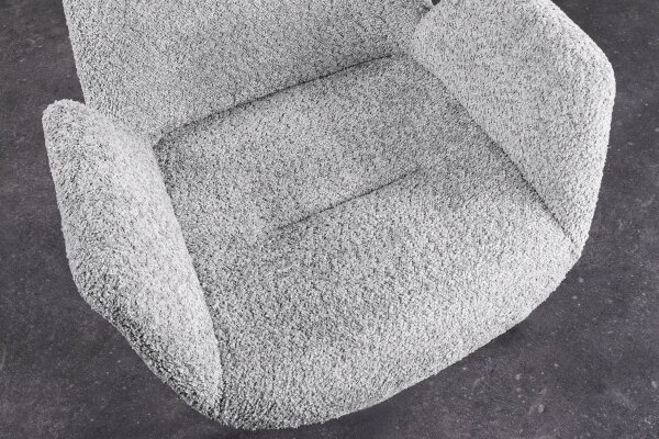 Chaise de salle à manger Gris Scandinave en bois bouclé