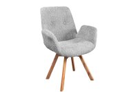 Chaise de salle à manger Gris Scandinave en bois...