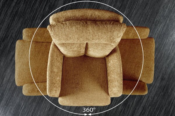 Chaise de bureau pivotante en jaune noir sans roulettes en tissu métal