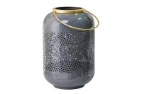Bougeoir H : 30 cm Travail manuel fer en gris or