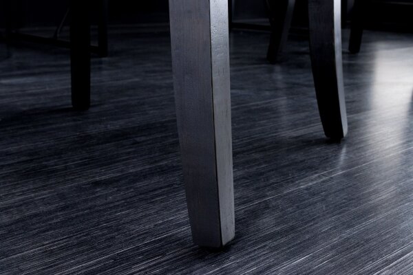 Tabouret de bar avec dossier en beige noir Chesterfield tissu bois