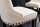 Tabouret de bar avec dossier en beige noir Chesterfield tissu bois