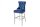 Tabouret de bar velours acier inoxydable bleu argent Chesterfield
